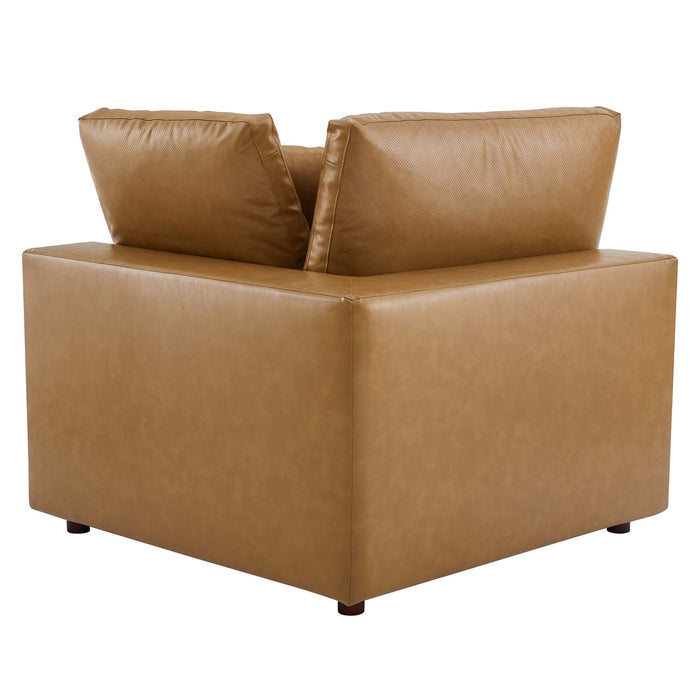 Commix Down Filled Overstuffed Vegan Leather Loveseat by Modway