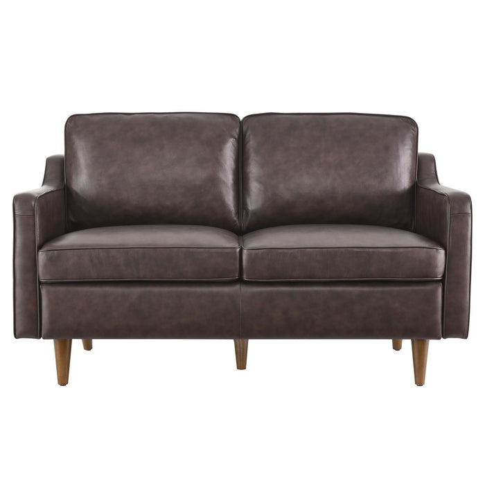 Impart Genuine Leather Loveseat by Modway