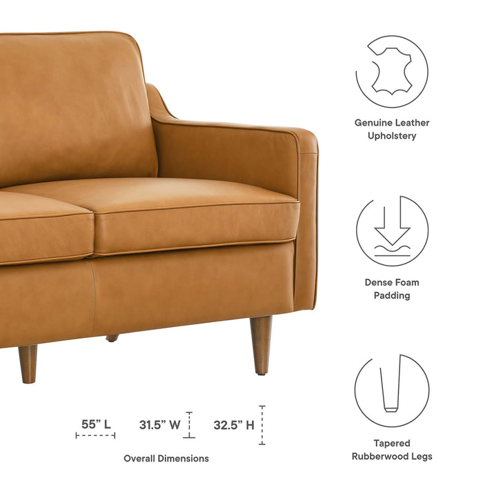 Impart Genuine Leather Loveseat by Modway