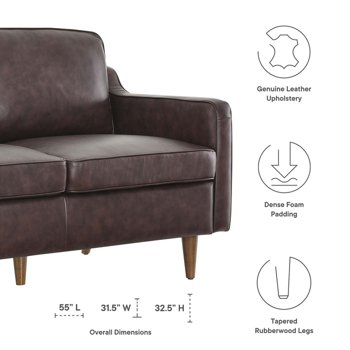 Impart Genuine Leather Loveseat by Modway