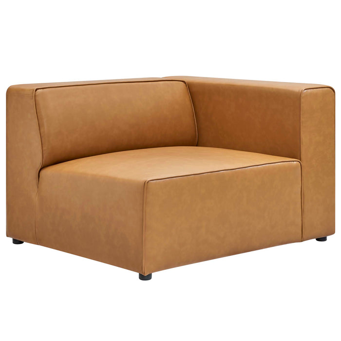 Mingle 2-Piece Vegan Leather Sectional Sofa Loveseat by Modway