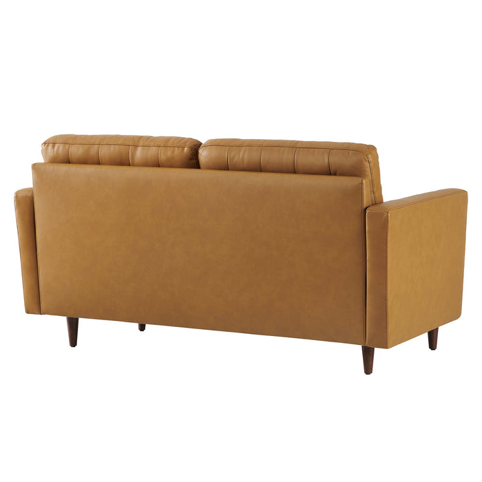 Exalt Tufted Leather Loveseat by Modway