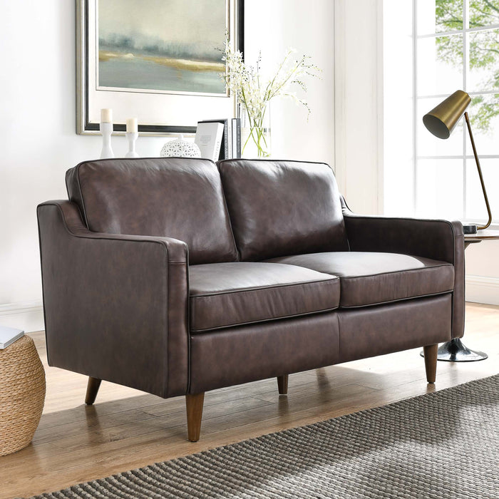 Impart Genuine Leather Loveseat by Modway