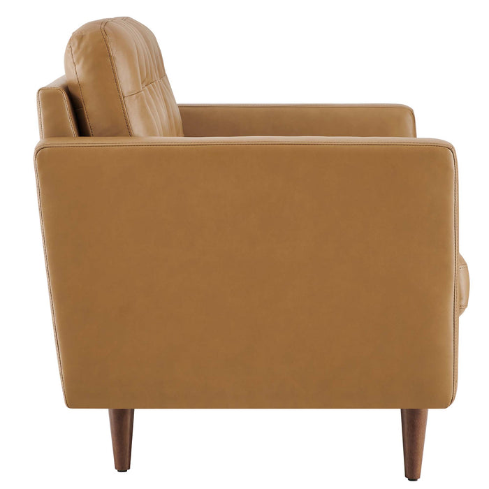 Exalt Tufted Leather Loveseat by Modway