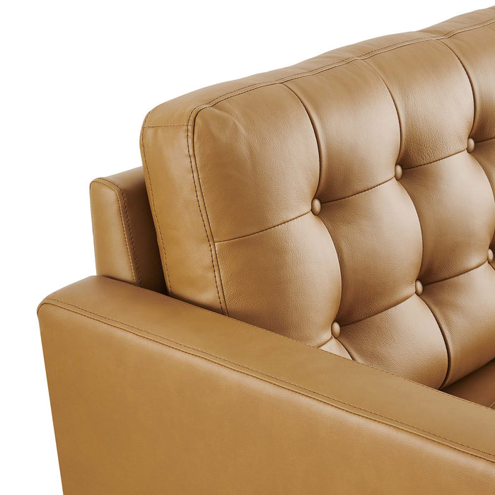 Exalt Tufted Leather Loveseat by Modway