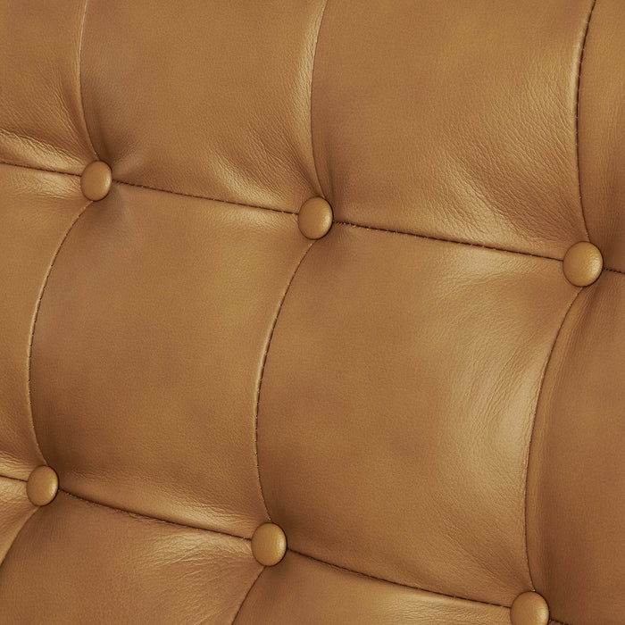 Exalt Tufted Leather Loveseat by Modway