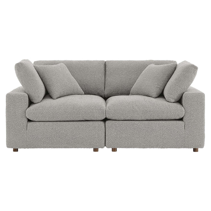 Commix Down Filled Overstuffed Boucle Fabric Loveseat by Modway