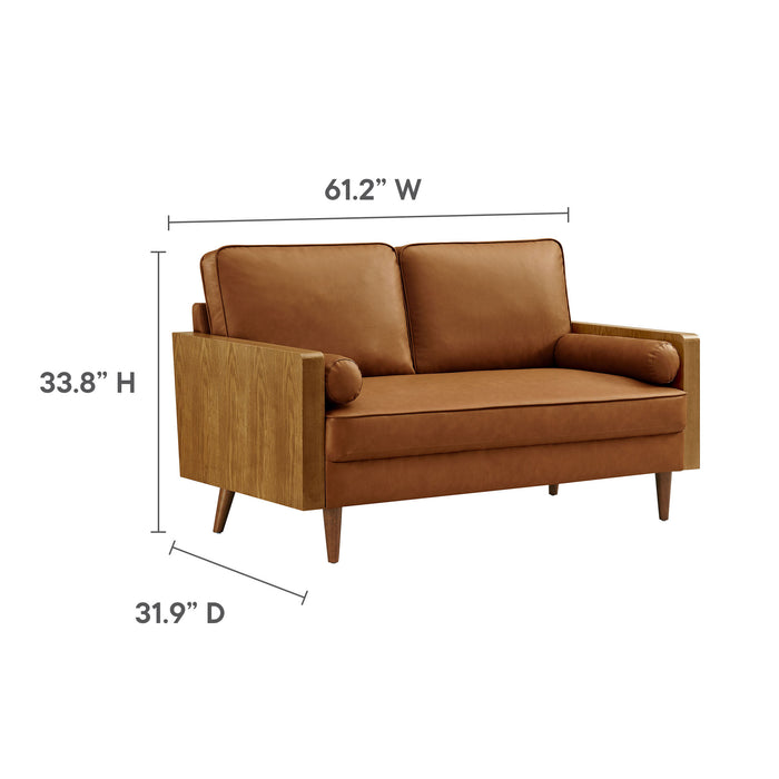 Kellan Vegan Leather Loveseat by Modway