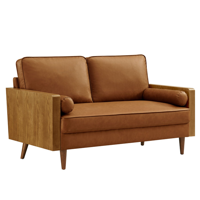 Kellan Vegan Leather Loveseat by Modway