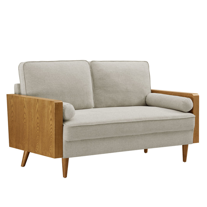 Kellan Heathered Weave Fabric Loveseat by Modway