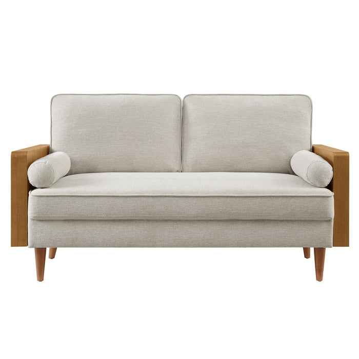 Kellan Heathered Weave Fabric Loveseat by Modway