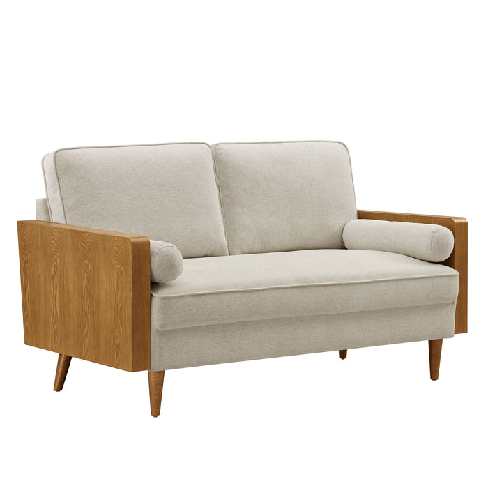 Kellan Heathered Weave Fabric Loveseat by Modway