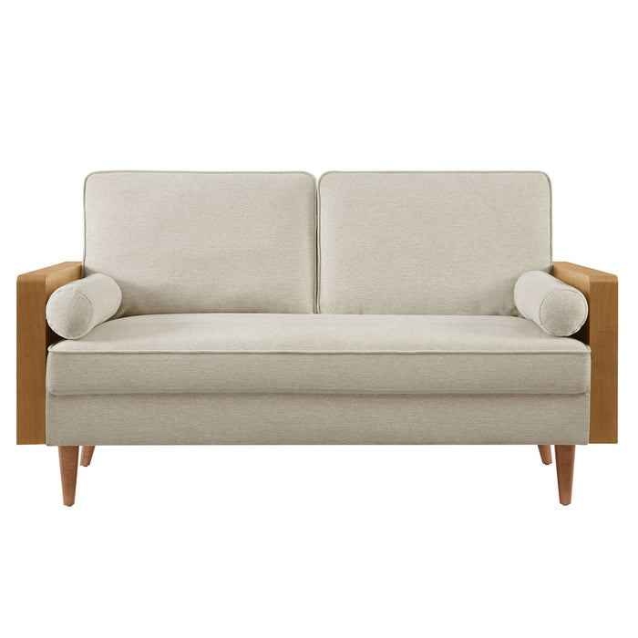 Kellan Heathered Weave Fabric Loveseat by Modway