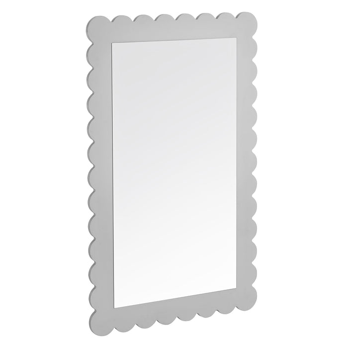 Emmeline Scalloped Rectangle Wall Mirror by Modway