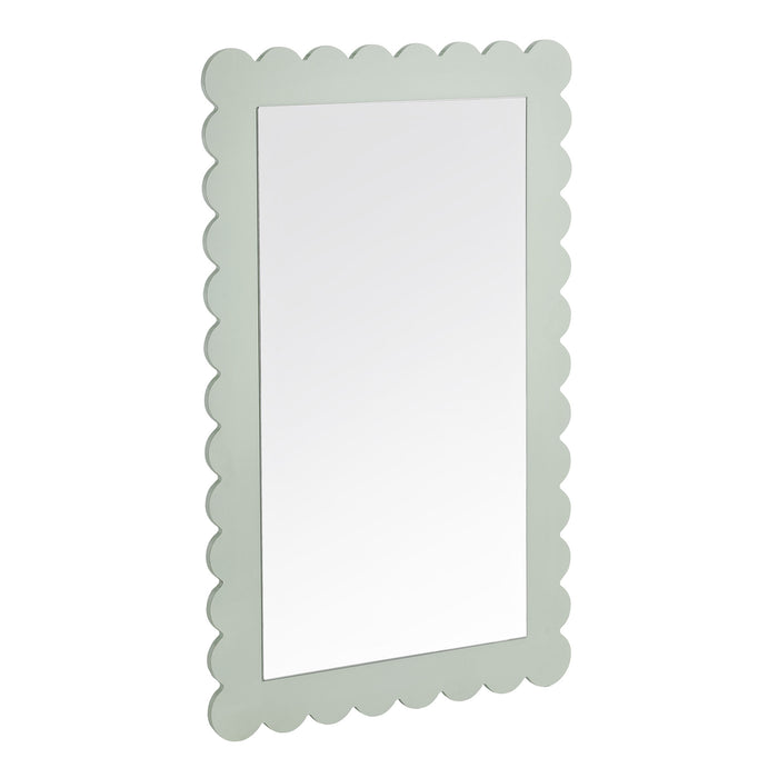 Emmeline Scalloped Rectangle Wall Mirror by Modway