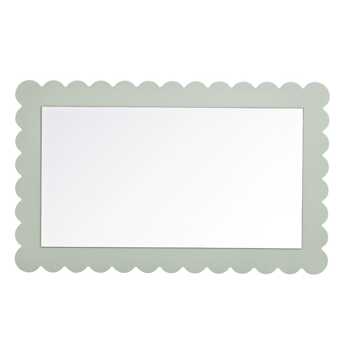 Emmeline Scalloped Rectangle Wall Mirror by Modway