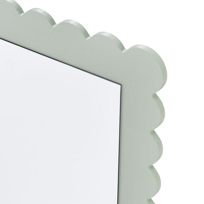 Emmeline Scalloped Rectangle Wall Mirror by Modway