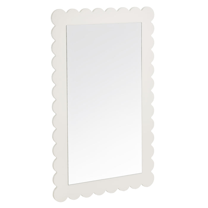 Emmeline Scalloped Rectangle Wall Mirror by Modway