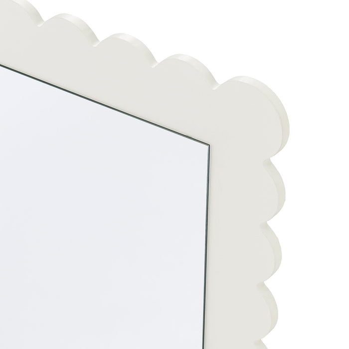 Emmeline Scalloped Rectangle Wall Mirror by Modway