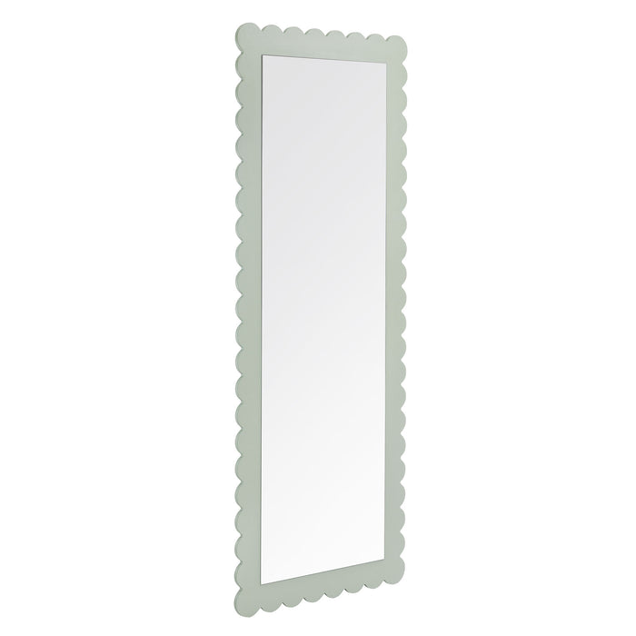 Emmeline Scalloped Rectangle Floor Mirror by Modway