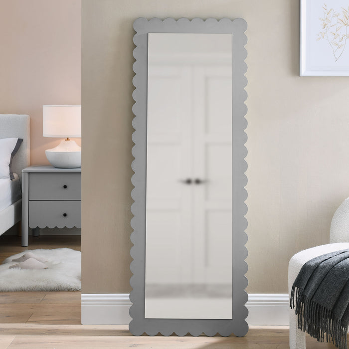 Emmeline Scalloped Rectangle Floor Mirror by Modway