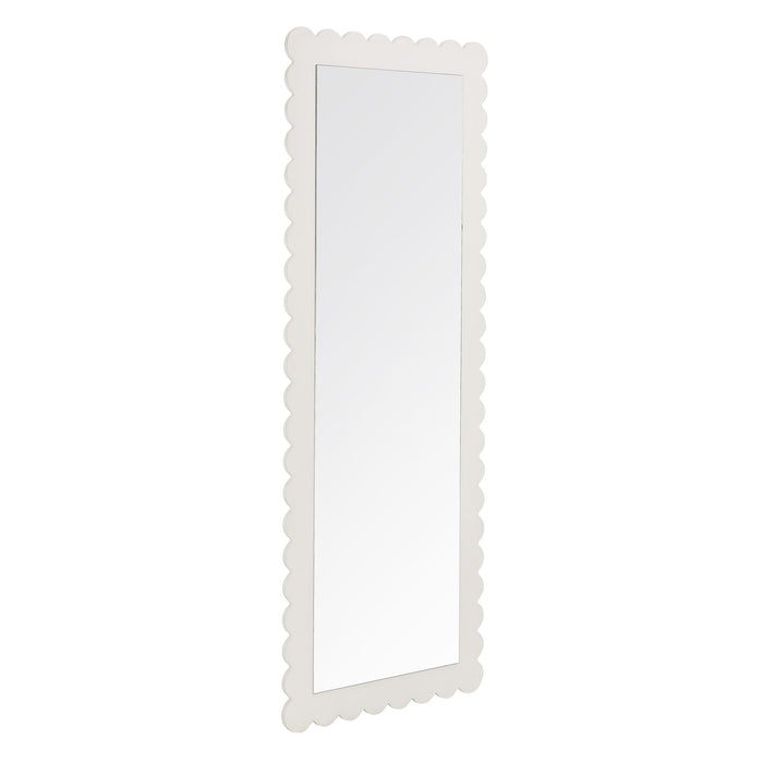 Emmeline Scalloped Rectangle Floor Mirror by Modway