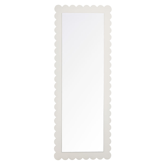 Emmeline Scalloped Rectangle Floor Mirror by Modway