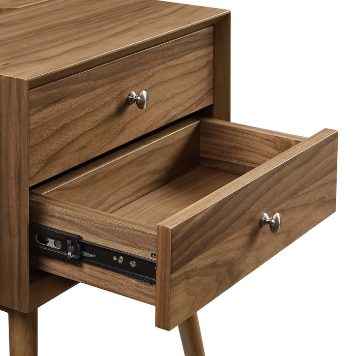 Ember Wood Nightstand With USB Ports by Modway