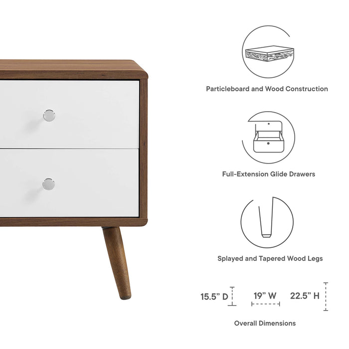 Transmit 2-Drawer Nightstand by Modway