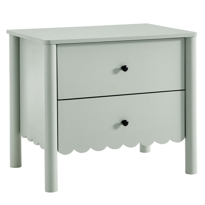 Emmeline Scalloped 2-Drawer Nightstand by Modway