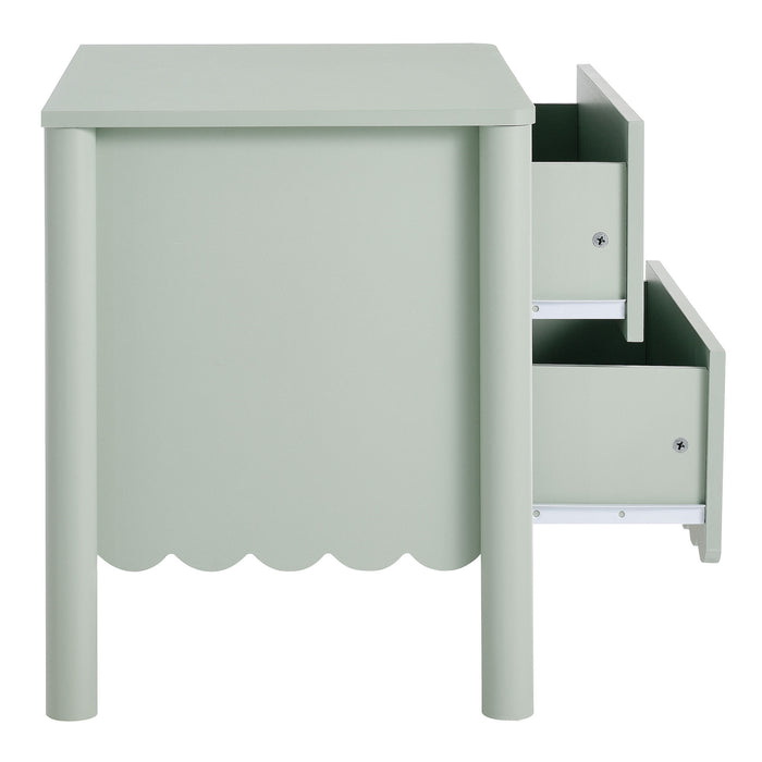 Emmeline Scalloped 2-Drawer Nightstand by Modway