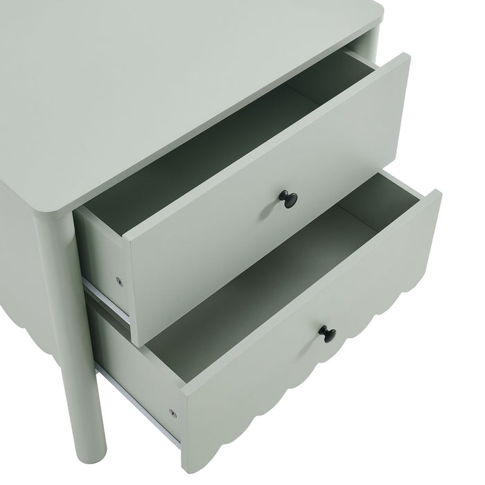 Emmeline Scalloped 2-Drawer Nightstand by Modway