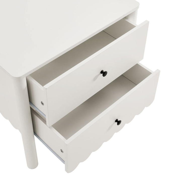 Emmeline Scalloped 2-Drawer Nightstand by Modway