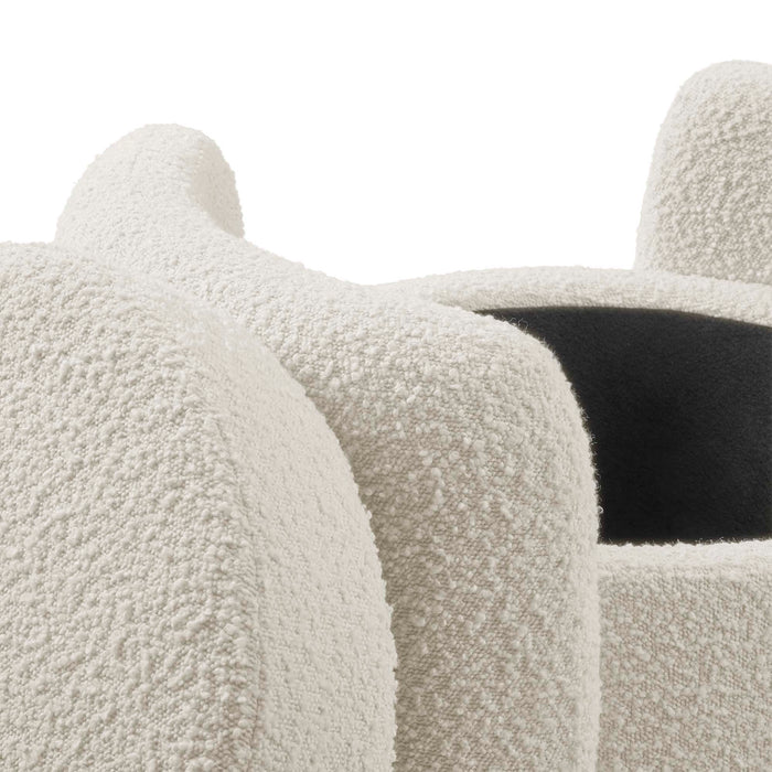 Nebula Boucle Upholstered Ottoman by Modway