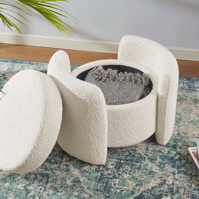 Nebula Boucle Upholstered Ottoman by Modway