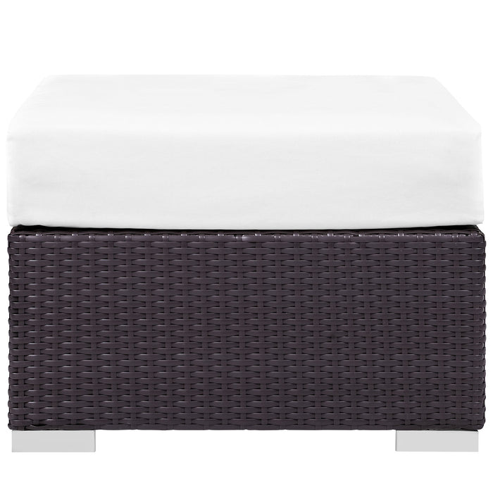 Convene Outdoor Patio Fabric Square Ottoman by Modway