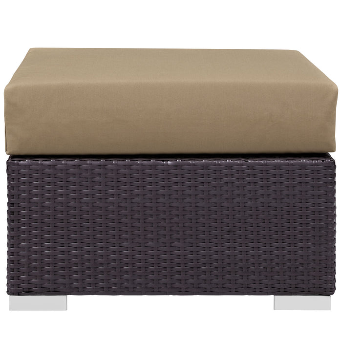 Convene Outdoor Patio Fabric Square Ottoman by Modway