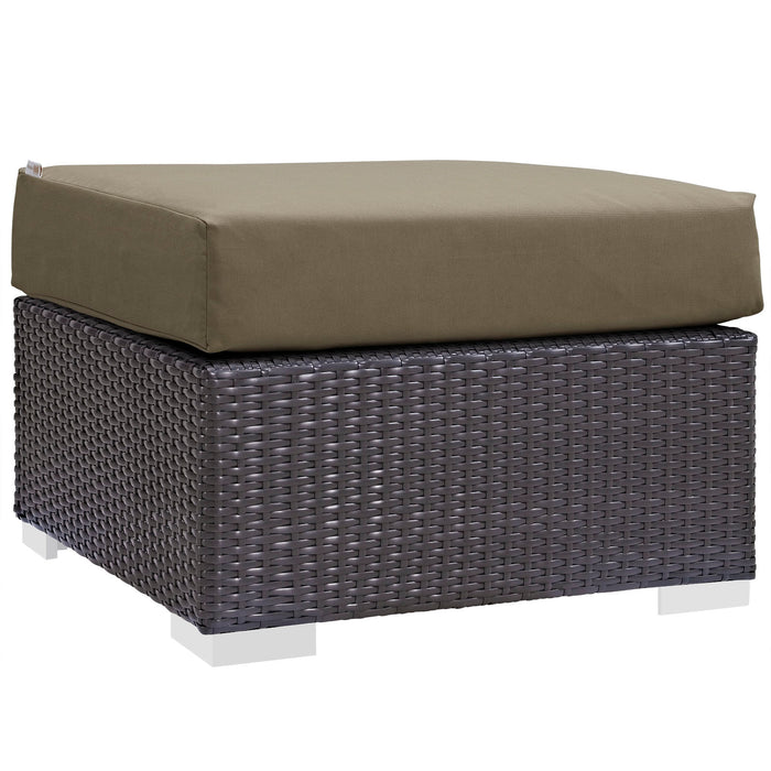 Convene Outdoor Patio Fabric Square Ottoman by Modway