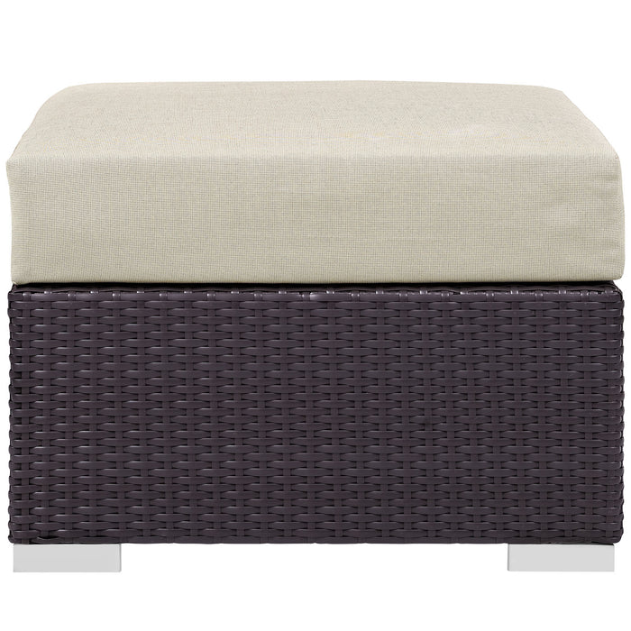 Convene Outdoor Patio Fabric Square Ottoman by Modway