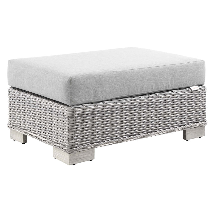 Conway Outdoor Patio Wicker Rattan Ottoman by Modway