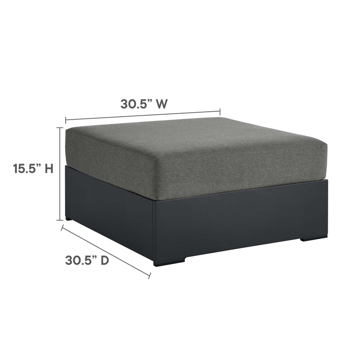 Tahoe Outdoor Patio Powder-Coated Aluminum Ottoman by Modway