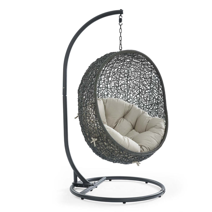 Hide Outdoor Patio Swing Chair With Stand by Modway