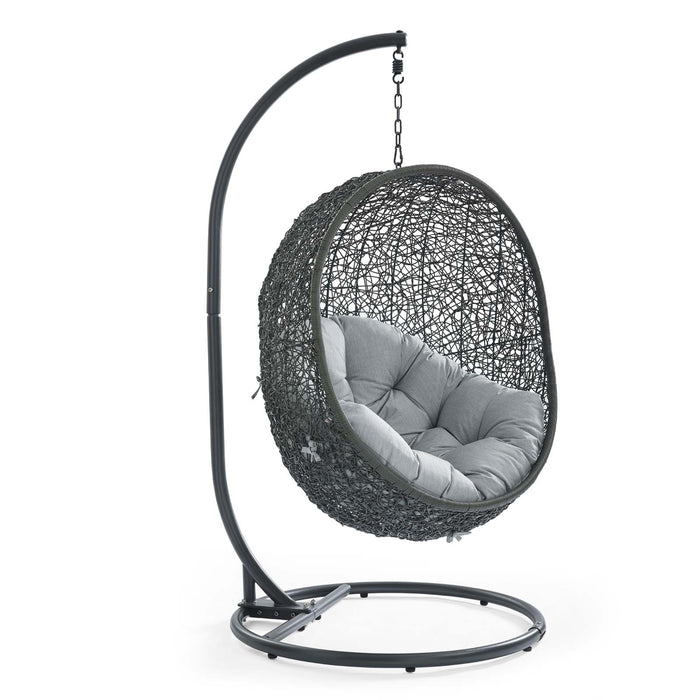 Hide Outdoor Patio Swing Chair With Stand by Modway