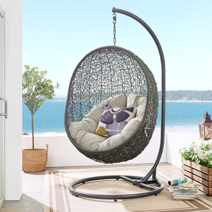 Hide Outdoor Patio Swing Chair With Stand by Modway