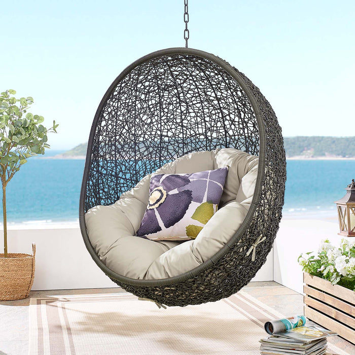 Hide Outdoor Patio Swing Chair With Stand by Modway