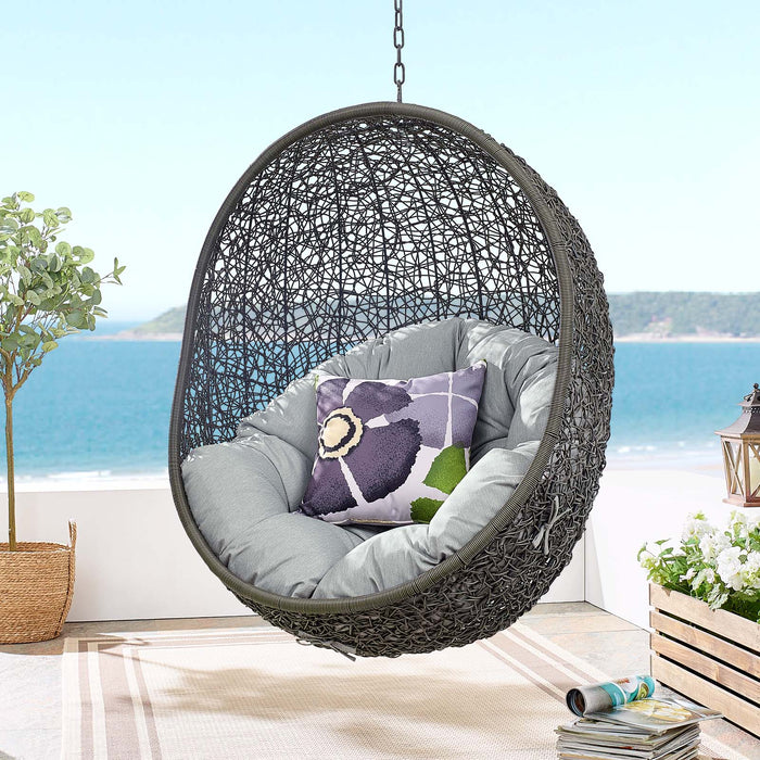 Hide Outdoor Patio Swing Chair With Stand by Modway