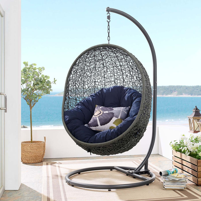 Hide Outdoor Patio Swing Chair With Stand by Modway