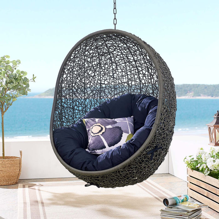 Hide Outdoor Patio Swing Chair With Stand by Modway