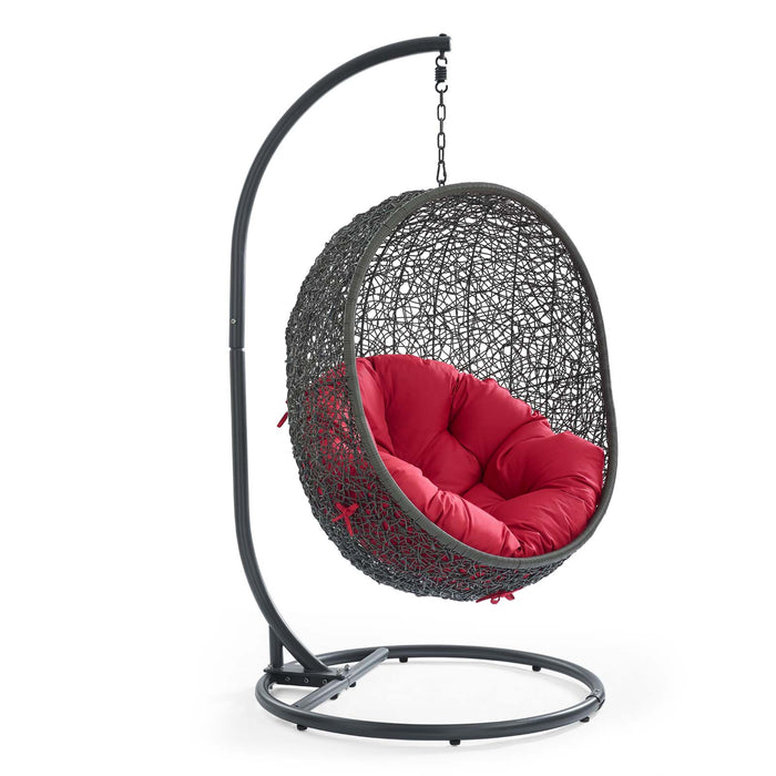 Hide Outdoor Patio Swing Chair With Stand by Modway