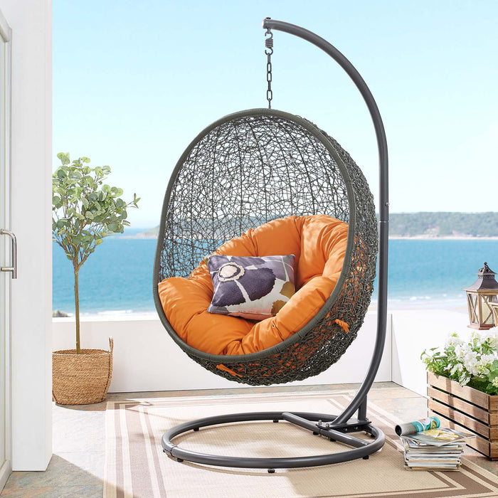 Hide Outdoor Patio Swing Chair With Stand by Modway